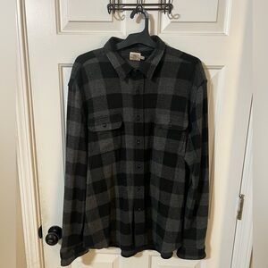 Faherty Men’s Legend Sweater Shirt XL Black Buffalo Check Bamboo Flannel Winter